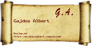 Gajdos Albert névjegykártya