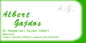 albert gajdos business card